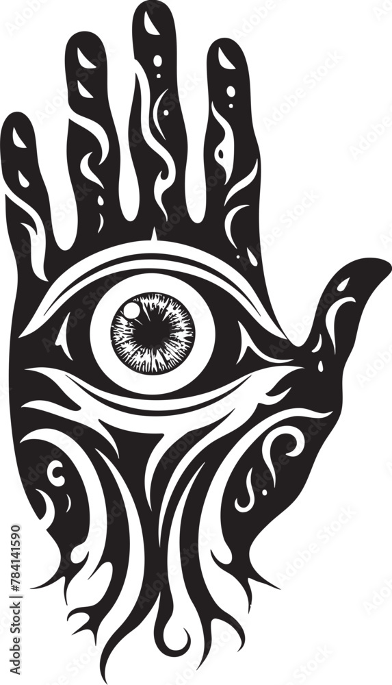 Abyssal Glance Demons Clutch on Eyeball Vector Hellfire Glimpse Devils Grasp on Eyeball Emblem Abyssal Glance Demons Clutch on Eyeball Vector Hellfire Glimpse Devils Grasp on Eyeball Emblem