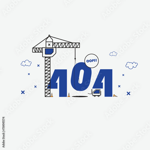 Illustrative image of 404 error for a website