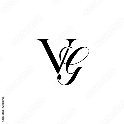 Initial Mixed Letter Logo. Logotype design. Simple Luxury Black Flat Vector VG