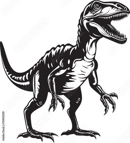 Stealthy Stalker Veloci Reptor Symbol Vector Savage Sprinter Dinosaur Icon Logo