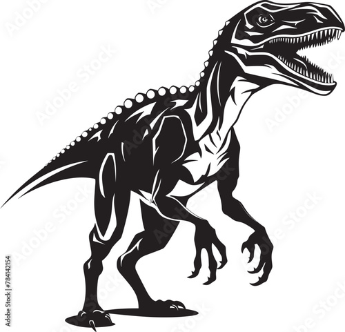 Thunderous Tracker Dino Logo Design Speedy Saurian Veloci Reptor Symbol Icon