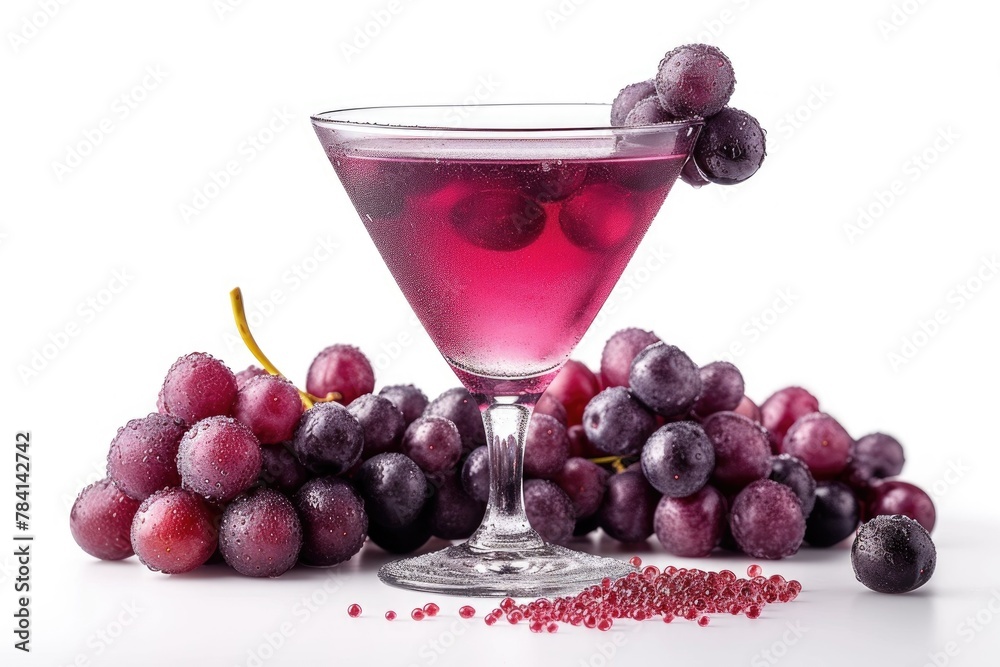 wine cocktail with fresh grapes wine cocktail with fresh grapes