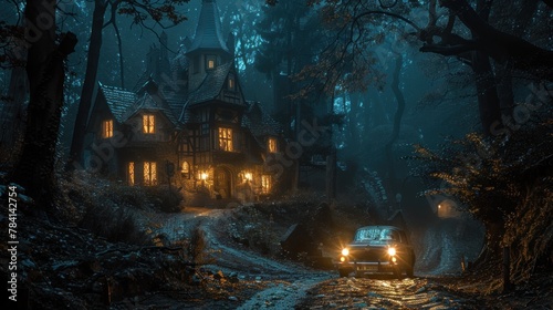 Haunted House in Forest  Mystical Forest Abode
