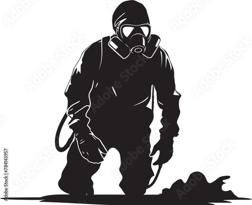 ToxicAvenger Vector Logo Design BugBanish Fumigating Man Icon