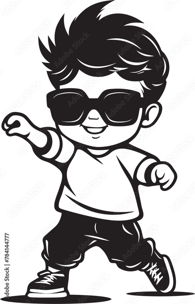 Fototapeta premium Happy Hoots Happy Child Symbol Playful Pips Small Kid Icon
