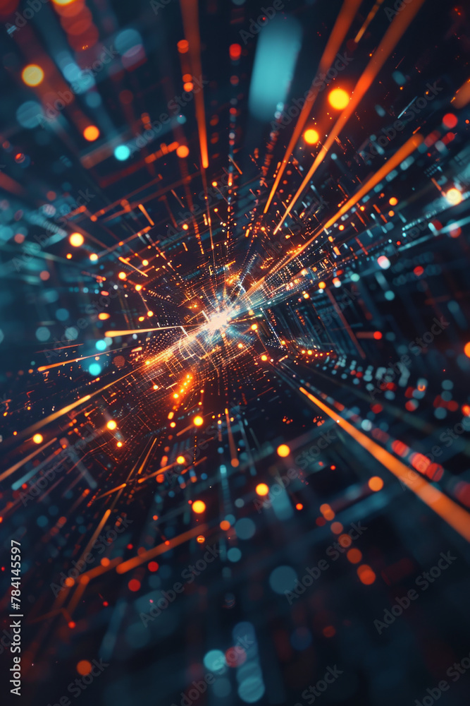 Fototapeta premium A dramatic abstract digital theme background