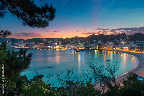 Wellington at Dusk: A Stunning Blend of Urban Sophistication and Natural Beauty in New Zealand's Capital © Seth