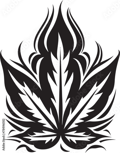 Weed Wonder Herbal Logo Design Mary Jane Majesty Cannabis Leaf Emblem