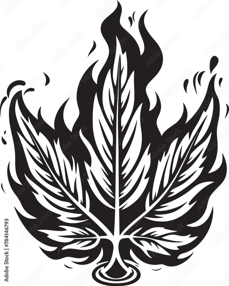 Joint Jubilee Herbal Icon Design Bud Bounty Vector Marijuana Leaf Emblematic Symbol