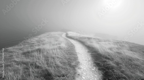 Minimalist Path Leading to Horizon, Journey through Simplicity photo