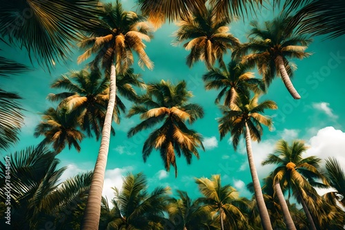 palm trees on the beach © Rizwan