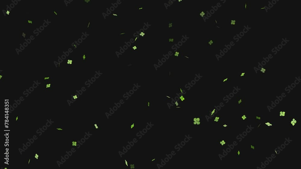 Close up of a Shamrock Animated on blurred background, Flying clover leaves. St Patrick Day,
shamrock patricks day, Four leaf clover flying - seamless looping animation, Close up of a Shamrock Animated on blurred background, Flying clover leaves. St Patrick Day,
shamrock patricks day, Four leaf clover flying - seamless looping animation,