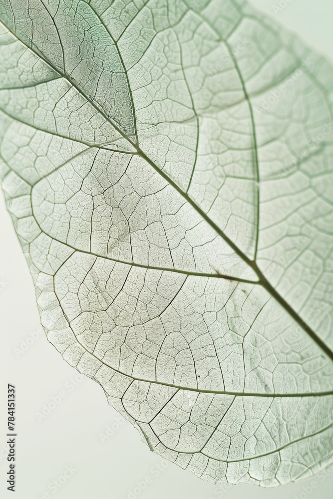 Obraz premium A closeup of a transparent leaf