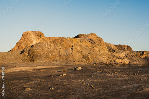 cliff stone with blue sky background