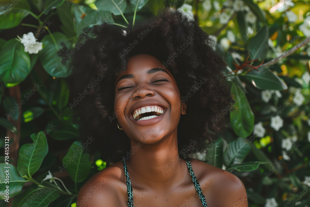 Portrait Photo of a Beautiful Black Woman, Generative AI Portrait Photo of a Beautiful Black Woman, Generative AI
