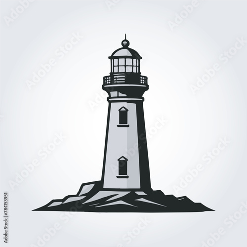 lighthouse logo set