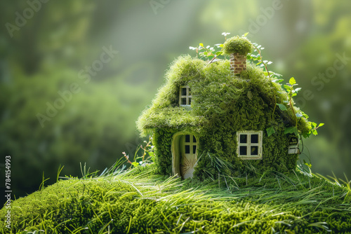 A cozy little house made from grass