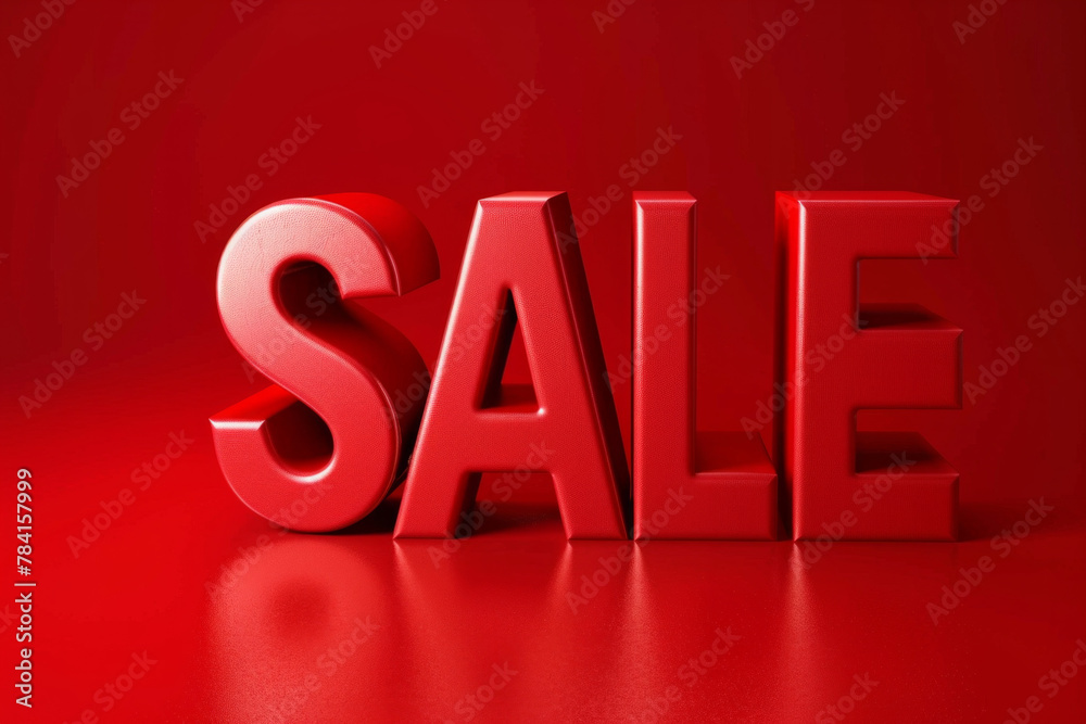 Isolated 3D SALE text on red background Isolated 3D SALE text on red background