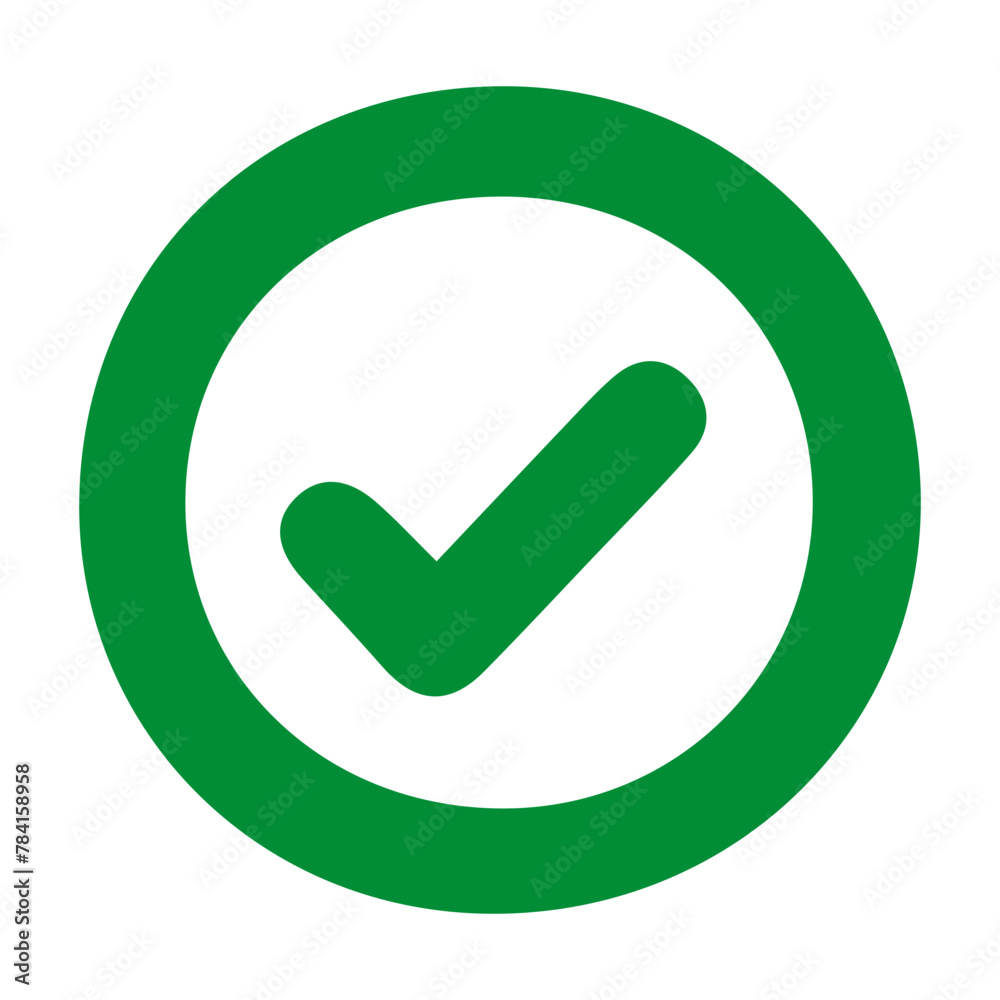 Right mark icon bold isolated on white. tick symbol. confirm symbol. Right mark icon bold isolated on white. tick symbol. confirm symbol.
