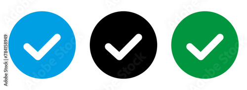 Right mark icon fill isolated on white. tick symbol. confirm symbol.