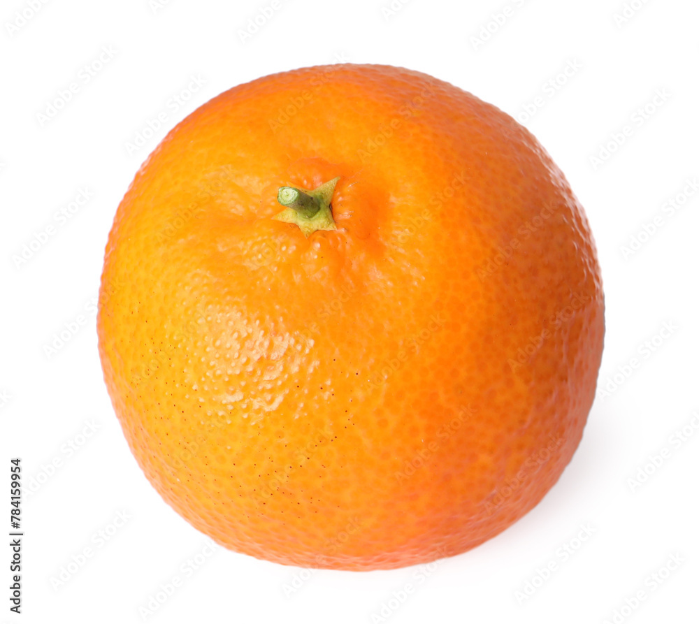One fresh ripe tangerine isolated on white One fresh ripe tangerine isolated on white