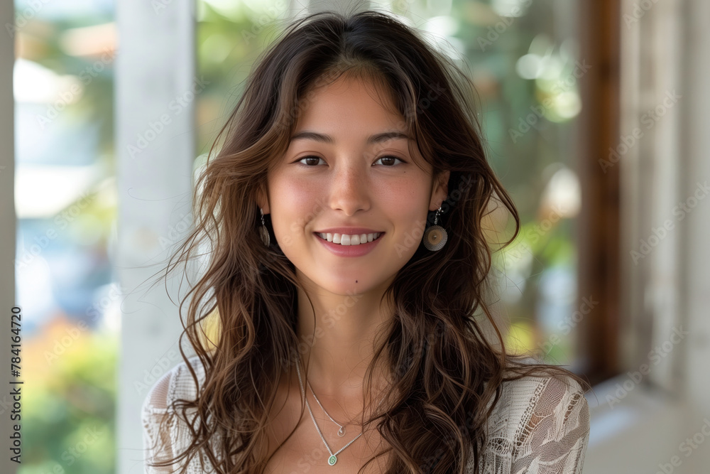 Portrait Photo of a Beautiful Asian Woman, Generative AI Portrait Photo of a Beautiful Asian Woman, Generative AI