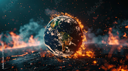 Earth with Climate change and global issues