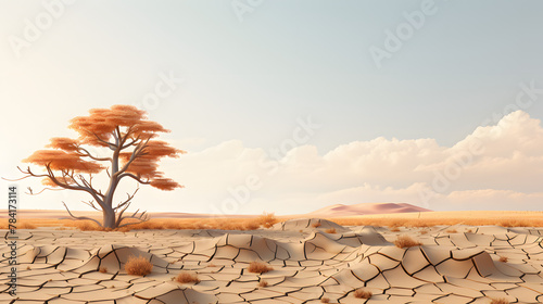 Barren landscape dry