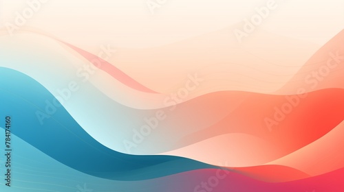 A contemporary business abstract flat wavy background, featuring a subtle gradient and ample copy space for customization.