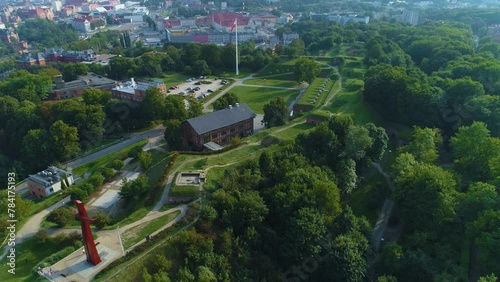 Cross Hail Mountain Gdansk Krzyz Gora Gradowa Aerial View Poland photo