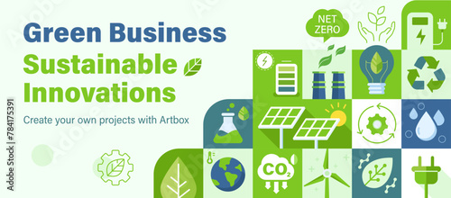 Green Business Sustainble Innovation Banner Background