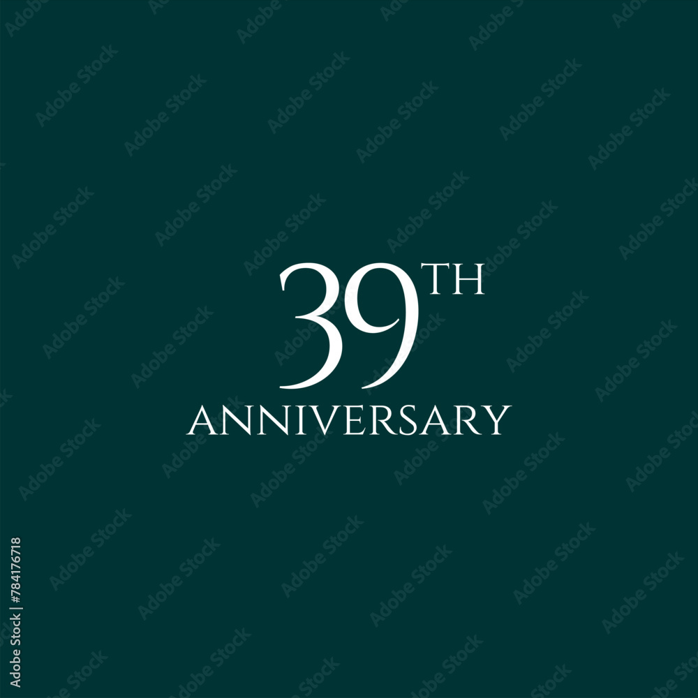 39th logo design, 39th anniversary logo design, vector, symbol, icon
