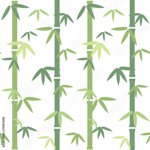 シームレスの竹林のイラスト（渋竹） © Kerry