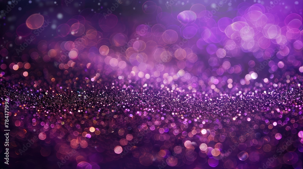 abstract background with purple glitter bokeh texture