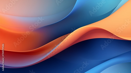 An ultra-HD image showcasing a beautifully blended gradient wave design in shades of blue and orange, perfect for modern wallpaper applications.