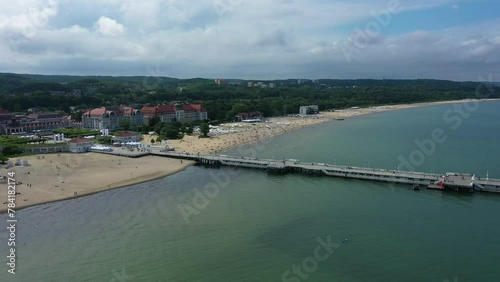 Wallpaper Mural Beautiful Pier Baltic Sea Sopot Molo Morze Baltyckie Aerial View Poland Torontodigital.ca