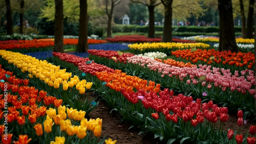 Beautiful view of the field Colorful flowers and butterflies dancing In the morning, in springtime Seamless looping 4k time-lapse animation video background Beautiful view of the field Colorful flowers and butterflies dancing In the morning, in springtime Seamless looping 4k time-lapse animation video background