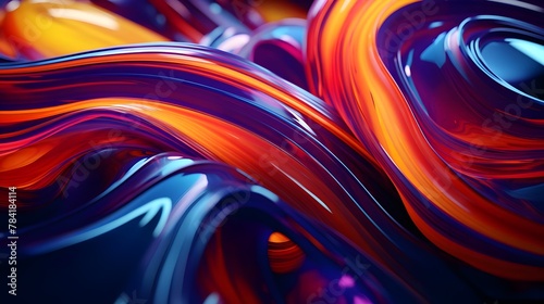 Abstract Colorful Swirls Dynamic Flow Vibrant Waves Artistic Background Fluid Shapes