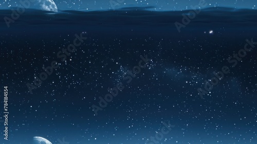 Starry sky moon seamless pattern tile 