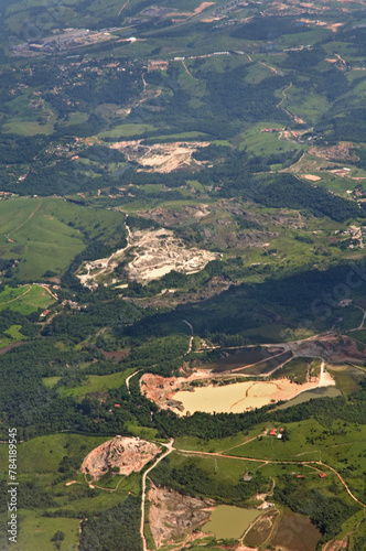 Linear erosion or gully-type erosion caused by mineral extraction activities in Capelinha, São Paulo Brazil, 2020.