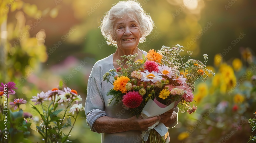 Wonderful Gardener with wooden box Wonderful Gardener with wooden box