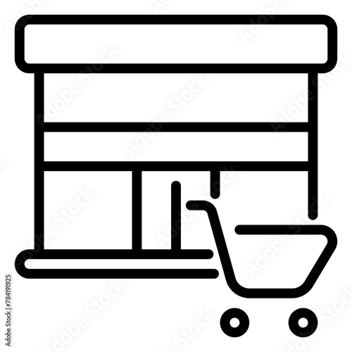 Supermarket icon, line icon style