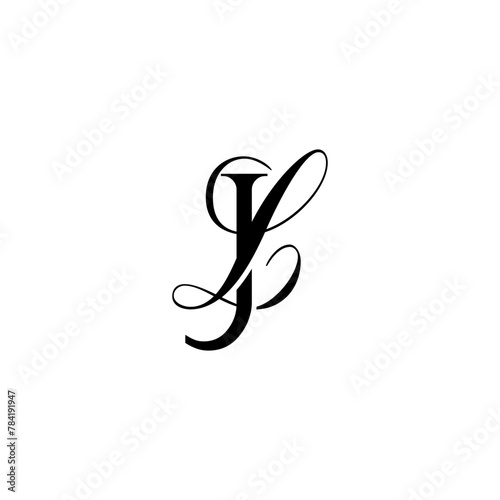 Initial Mixed Letter Logo. Logotype design. Simple Luxury Black Flat Vector JL