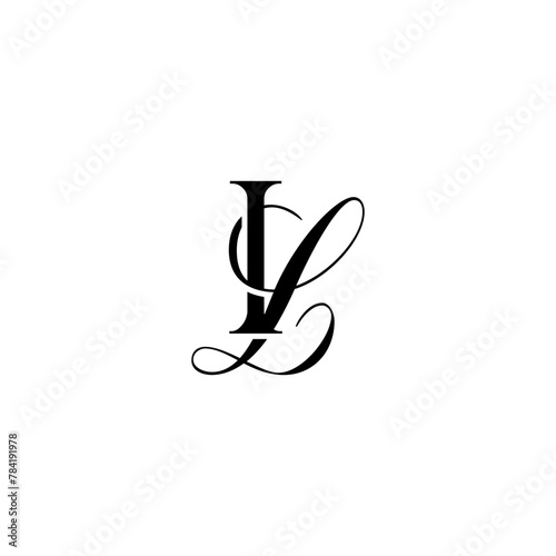 Initial Mixed Letter Logo. Logotype design. Simple Luxury Black Flat Vector IL