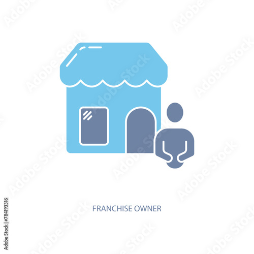 franchise owner concept line icon. Simple element illustration. franchise owner concept outline symbol design.