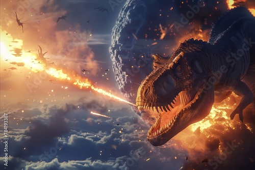 Dinosaur Burst Laser Fire to Strange Planet © Ariestia