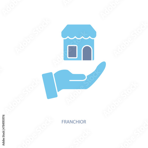 franchior concept line icon. Simple element illustration. franchior concept outline symbol design.