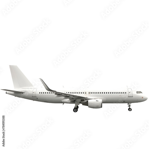 Airplane isolated on transparent background. Transportation and travel concept.