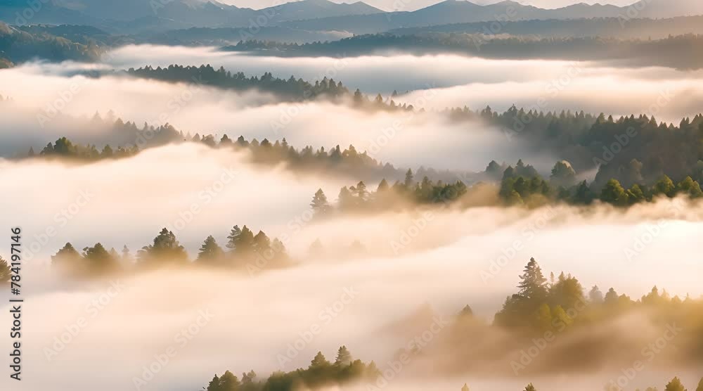 Aerial View: Misty Forest Sunrise and Foggy Golden Sunset in Mountains
Aerial View: Misty Forest Sunrise and Foggy Golden Sunset in Mountains