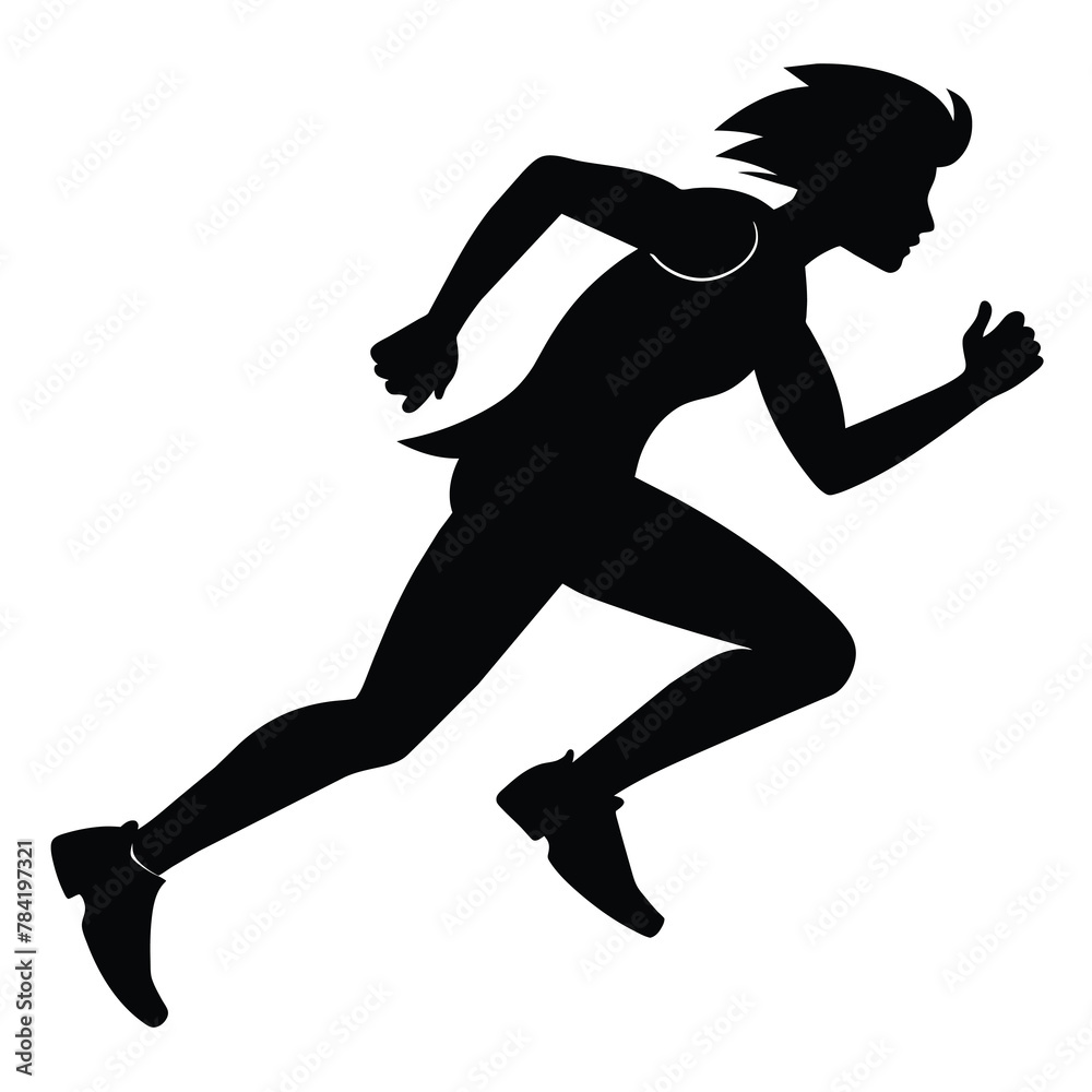 silhouette of an athlete running vector silhouette of an athlete running vector